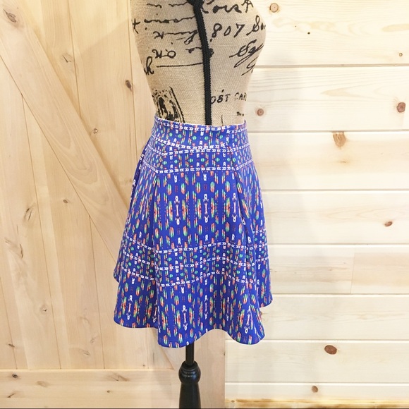 Decree Colorful Tribal Aztec Skater Skirt Small - Picture 4 of 6